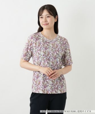 ペイズリー柄カットソー【Ｌｅｉｌｉａｎ　ＷＨＩＴＥ　ＬＡＢＥＬ】