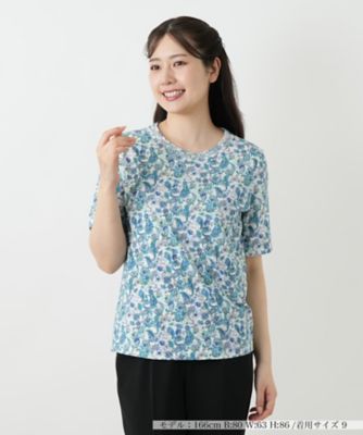 ＜Leilian (Women)＞ペイズリー柄カットソー【Ｌｅｉｌｉａｎ　ＷＨＩＴＥ　ＬＡＢＥＬ】