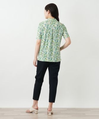 Leilian G.BINDAペイズリー柄 プルオーバー カットソー プリント ペイズリー柄プリントカットソー【Leilian WHITE