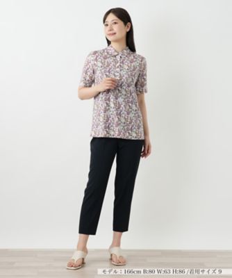 Leilian G.BINDAペイズリー柄 プルオーバー カットソー プリント 店舗人気】プリントクルーネックカットソー【BINDA