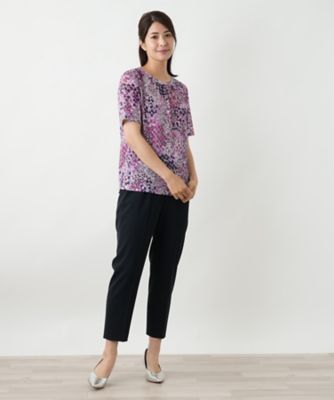 フラワー柄カットソー【Ｌｅｉｌｉａｎ　ＷＨＩＴＥ　ＬＡＢＥＬ】