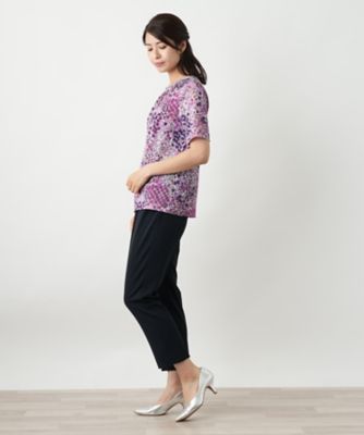 フラワー柄カットソー【Ｌｅｉｌｉａｎ　ＷＨＩＴＥ　ＬＡＢＥＬ】