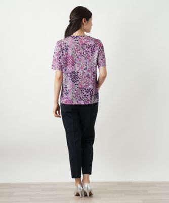フラワー柄カットソー【Ｌｅｉｌｉａｎ　ＷＨＩＴＥ　ＬＡＢＥＬ】