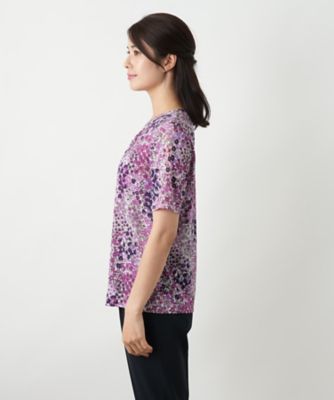 フラワー柄カットソー【Ｌｅｉｌｉａｎ　ＷＨＩＴＥ　ＬＡＢＥＬ】