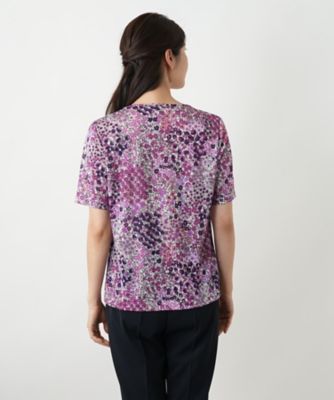 フラワー柄カットソー【Ｌｅｉｌｉａｎ　ＷＨＩＴＥ　ＬＡＢＥＬ】