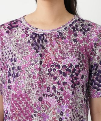 フラワー柄カットソー【Ｌｅｉｌｉａｎ　ＷＨＩＴＥ　ＬＡＢＥＬ】