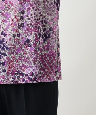 フラワー柄カットソー【Ｌｅｉｌｉａｎ　ＷＨＩＴＥ　ＬＡＢＥＬ】