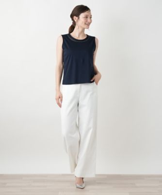ノースリーブカットソー【Ｌｅｉｌｉａｎ　ＷＨＩＴＥ　ＬＡＢＥＬ】