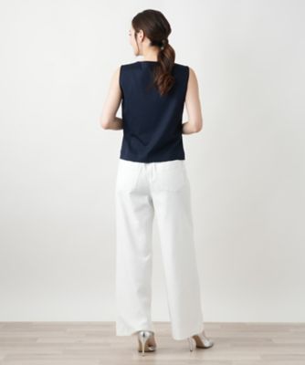 ノースリーブカットソー【Ｌｅｉｌｉａｎ　ＷＨＩＴＥ　ＬＡＢＥＬ】