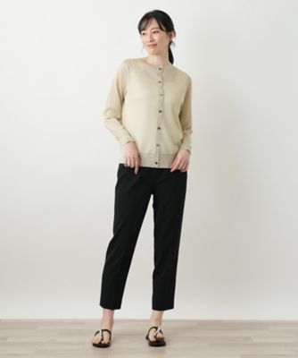 ラメクルーネックカーディガン【Ｌｅｉｌｉａｎ　ＷＨＩＴＥ　ＬＡＢＥＬ】