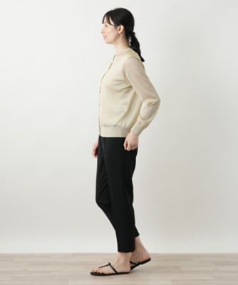 ラメクルーネックカーディガン【Ｌｅｉｌｉａｎ　ＷＨＩＴＥ　ＬＡＢＥＬ】