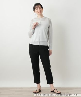 ラメクルーネックカーディガン【Ｌｅｉｌｉａｎ　ＷＨＩＴＥ　ＬＡＢＥＬ】