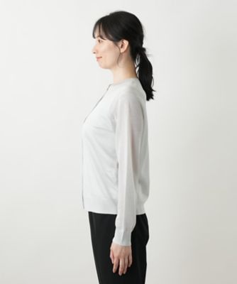 ラメクルーネックカーディガン【Ｌｅｉｌｉａｎ　ＷＨＩＴＥ　ＬＡＢＥＬ】