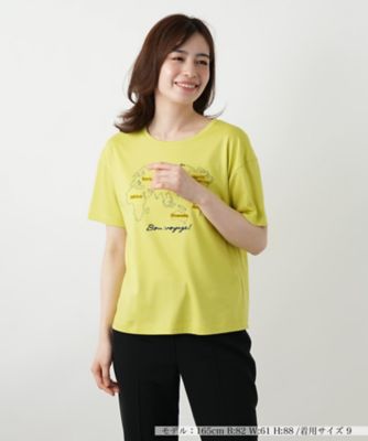＜Leilian (Women)＞刺繍Ｔシャツ【Ｌｅｉｌｉａｎ　ＷＨＩＴＥ　ＬＡＢＥＬ】