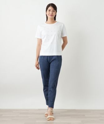ビジューＴシャツ【Ｌｅｉｌｉａｎ　ＷＨＩＴＥ　ＬＡＢＥＬ】