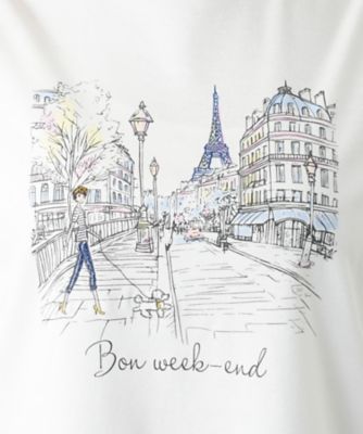 プリントカットソー【Ｌｅｉｌｉａｎ　ＷＨＩＴＥ　ＬＡＢＥＬ】