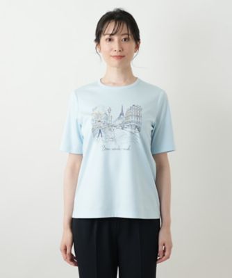 プリントカットソー【Ｌｅｉｌｉａｎ　ＷＨＩＴＥ　ＬＡＢＥＬ】