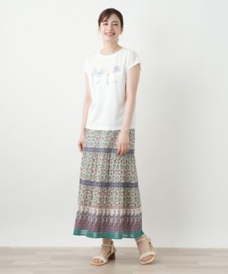 刺繍フレンチスリーブＴシャツ【Ｌｅｉｌｉａｎ　ＷＨＩＴＥ　ＬＡＢＥＬ】