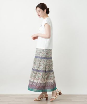 刺繍フレンチスリーブＴシャツ【Ｌｅｉｌｉａｎ　ＷＨＩＴＥ　ＬＡＢＥＬ】