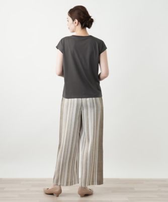 刺繍フレンチスリーブＴシャツ【Ｌｅｉｌｉａｎ　ＷＨＩＴＥ　ＬＡＢＥＬ】