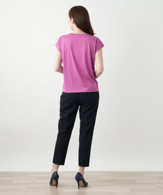 刺繍フレンチスリーブＴシャツ【Ｌｅｉｌｉａｎ　ＷＨＩＴＥ　ＬＡＢＥＬ】