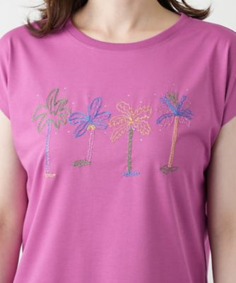 刺繍フレンチスリーブＴシャツ【Ｌｅｉｌｉａｎ　ＷＨＩＴＥ　ＬＡＢＥＬ】