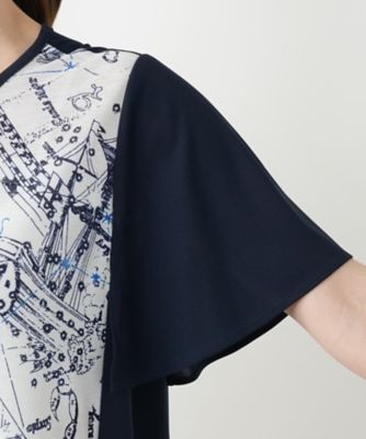 星座柄プリント切替カットソー【Ｌｅｉｌｉａｎ　ＷＨＩＴＥ　ＬＡＢＥＬ】