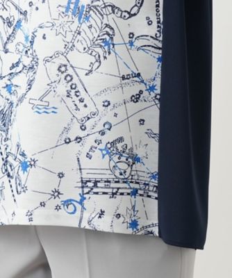 星座柄プリント切替カットソー【Ｌｅｉｌｉａｎ　ＷＨＩＴＥ　ＬＡＢＥＬ】