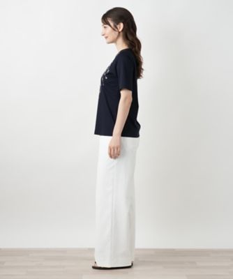 スパンコール刺繍Ｔシャツ【Ｌｅｉｌｉａｎ　ＷＨＩＴＥ　ＬＡＢＥＬ】