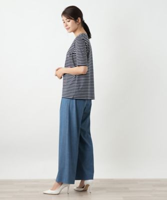 刺繍ボーダーカットソー【Ｌｅｉｌｉａｎ　ＷＨＩＴＥ　ＬＡＢＥＬ】