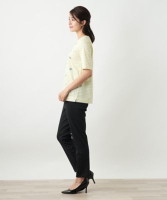 刺繍ボーダーカットソー【Ｌｅｉｌｉａｎ　ＷＨＩＴＥ　ＬＡＢＥＬ】