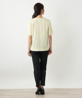 刺繍ボーダーカットソー【Ｌｅｉｌｉａｎ　ＷＨＩＴＥ　ＬＡＢＥＬ】