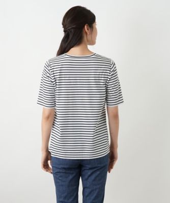 刺繍ボーダーカットソー【Ｌｅｉｌｉａｎ　ＷＨＩＴＥ　ＬＡＢＥＬ】