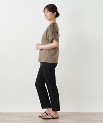 異素材切替カットソー【Ｌｅｉｌｉａｎ　ＷＨＩＴＥ　ＬＡＢＥＬ】