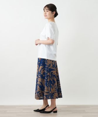 異素材切替カットソー【Ｌｅｉｌｉａｎ　ＷＨＩＴＥ　ＬＡＢＥＬ】