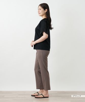 異素材切替カットソー【Ｌｅｉｌｉａｎ　ＷＨＩＴＥ　ＬＡＢＥＬ】
