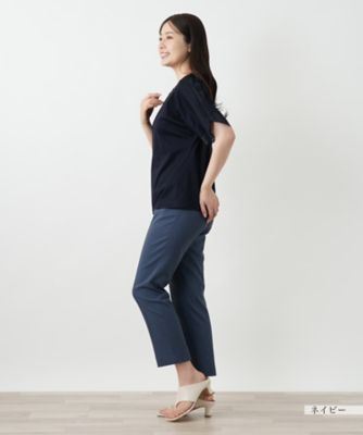 異素材切替カットソー【Ｌｅｉｌｉａｎ　ＷＨＩＴＥ　ＬＡＢＥＬ】