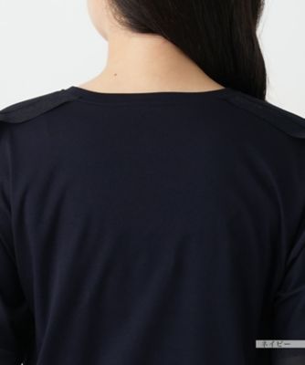 異素材切替カットソー【Ｌｅｉｌｉａｎ　ＷＨＩＴＥ　ＬＡＢＥＬ】