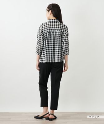 ギンガムチェックブラウス【Ｌｅｉｌｉａｎ　ＷＨＩＴＥ　ＬＡＢＥＬ】