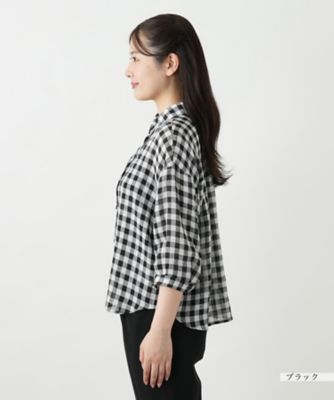 ギンガムチェックブラウス【Ｌｅｉｌｉａｎ　ＷＨＩＴＥ　ＬＡＢＥＬ】