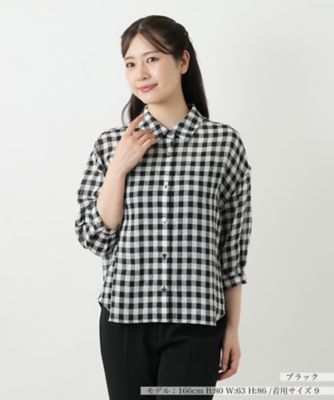 ギンガムチェックブラウス【Ｌｅｉｌｉａｎ　ＷＨＩＴＥ　ＬＡＢＥＬ】