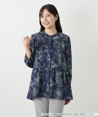 ＜Leilian (Women)＞ボタニカル柄ブラウス【Ｌｅｉｌｉａｎ　ＷＨＩＴＥ　ＬＡＢＥＬ】