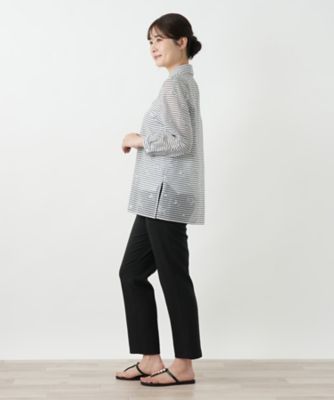 刺繍ボーダーブラウス【Ｌｅｉｌｉａｎ　ＷＨＩＴＥ　ＬＡＢＥＬ】