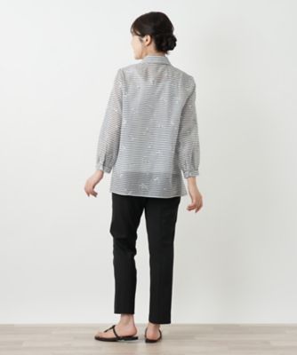 刺繍ボーダーブラウス【Ｌｅｉｌｉａｎ　ＷＨＩＴＥ　ＬＡＢＥＬ】