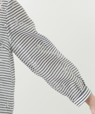 刺繍ボーダーブラウス【Ｌｅｉｌｉａｎ　ＷＨＩＴＥ　ＬＡＢＥＬ】