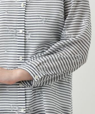 刺繍ボーダーブラウス【Ｌｅｉｌｉａｎ　ＷＨＩＴＥ　ＬＡＢＥＬ】