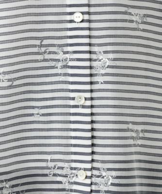 刺繍ボーダーブラウス【Ｌｅｉｌｉａｎ　ＷＨＩＴＥ　ＬＡＢＥＬ】