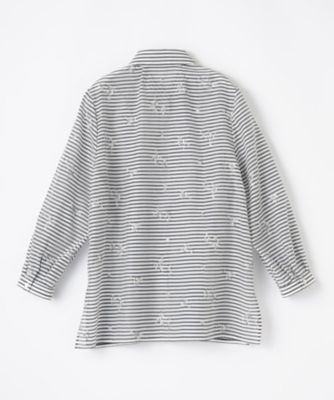 刺繍ボーダーブラウス【Ｌｅｉｌｉａｎ　ＷＨＩＴＥ　ＬＡＢＥＬ】