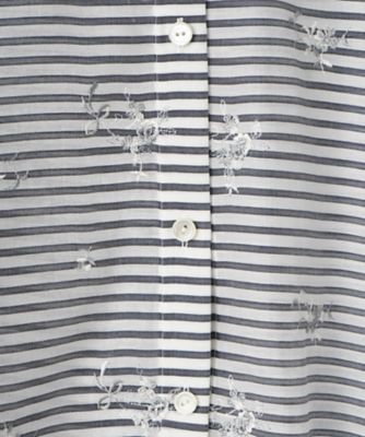 刺繍ボーダーブラウス【Ｌｅｉｌｉａｎ　ＷＨＩＴＥ　ＬＡＢＥＬ】