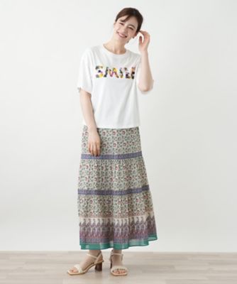 刺繍プリントＴシャツ【Ｌｅｉｌｉａｎ　ＷＨＩＴＥ　ＬＡＢＥＬ】